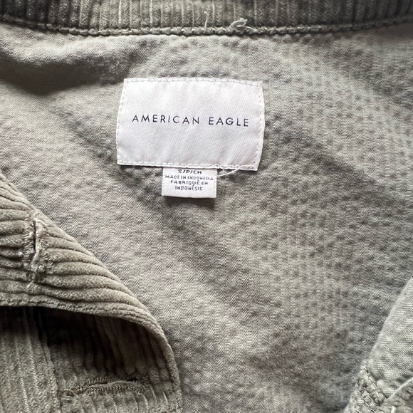 Green Cropped Distressed Corduroy Jacket - Picture 3 of 7